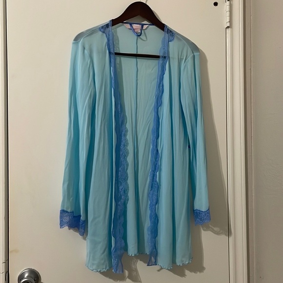 Victoria’s Secret blue stretch, mesh robe lace size XS/S - Picture 1 of 5